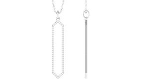 Certified Moissanite Hexagonal Pendant