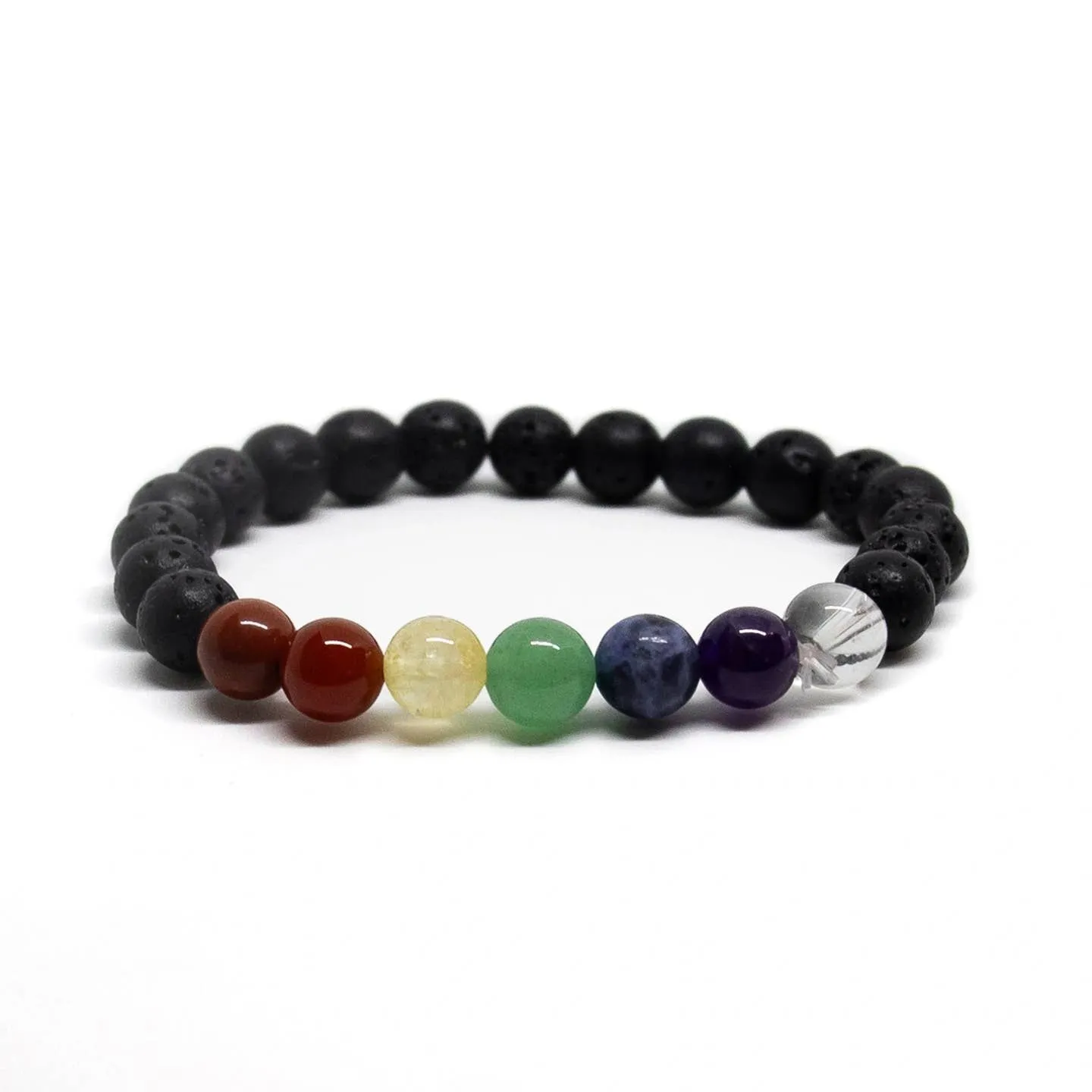 Chakras and Lava Bead Diffuser Bracelet