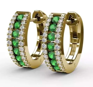 Channel Setting Wide Hoop Earring