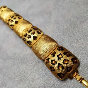 Craft Leopard print  Vintage Bracelet gold plated