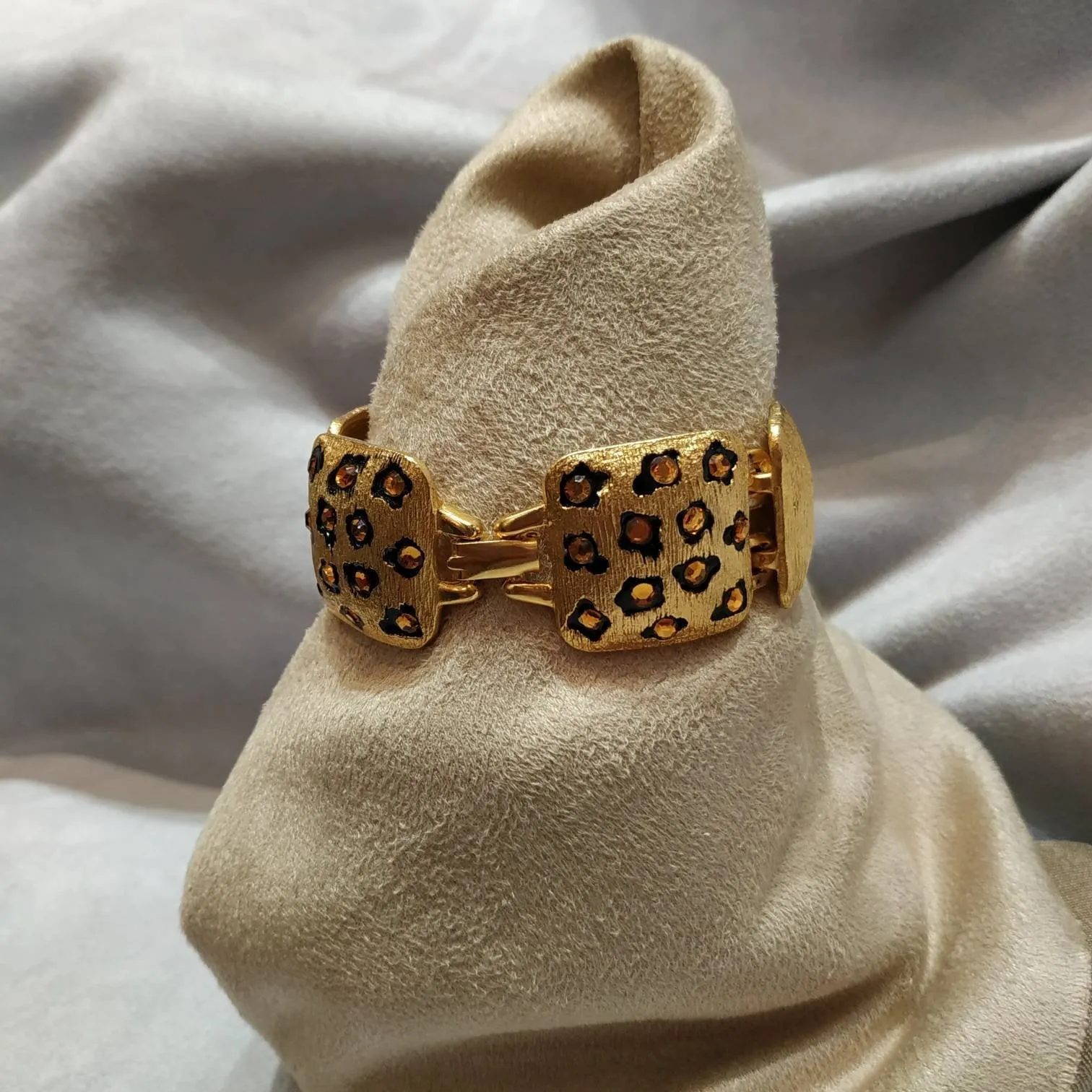 Craft Leopard print  Vintage Bracelet gold plated
