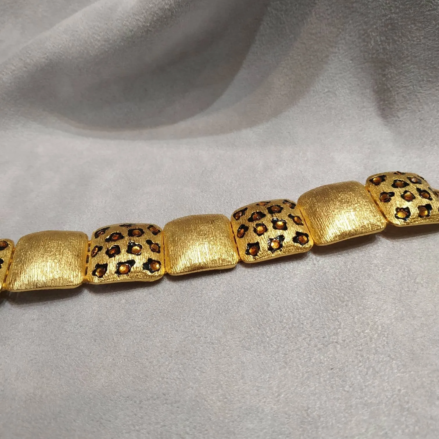 Craft Leopard print  Vintage Bracelet gold plated