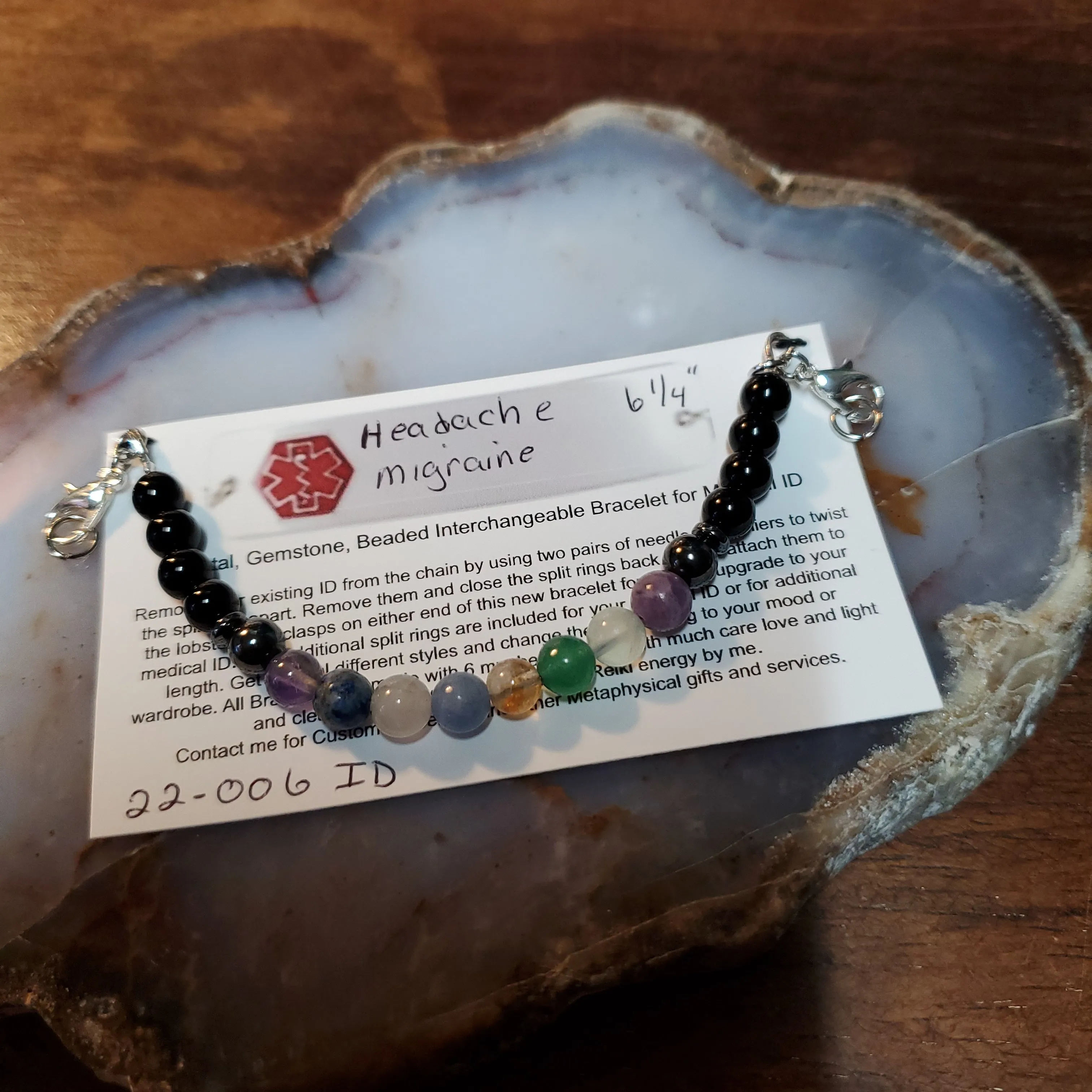 Crystal Medical Alert Bracelet