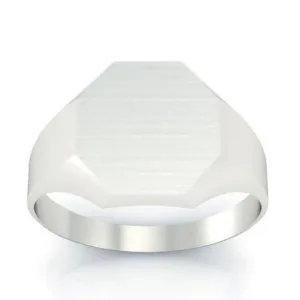 Cut Corner Square Signet Ring - 14mm x 14mm