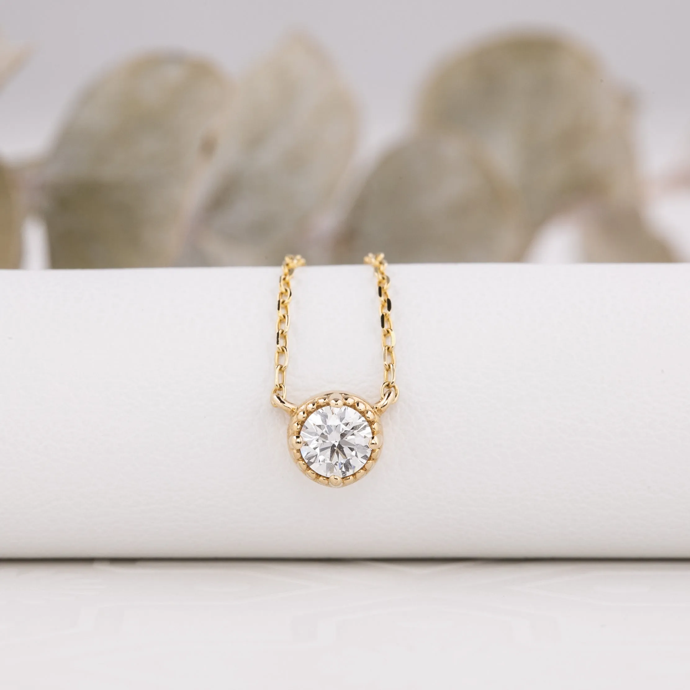 Dahlia 0.30ct GIA Certified Diamond Solitaire Necklace