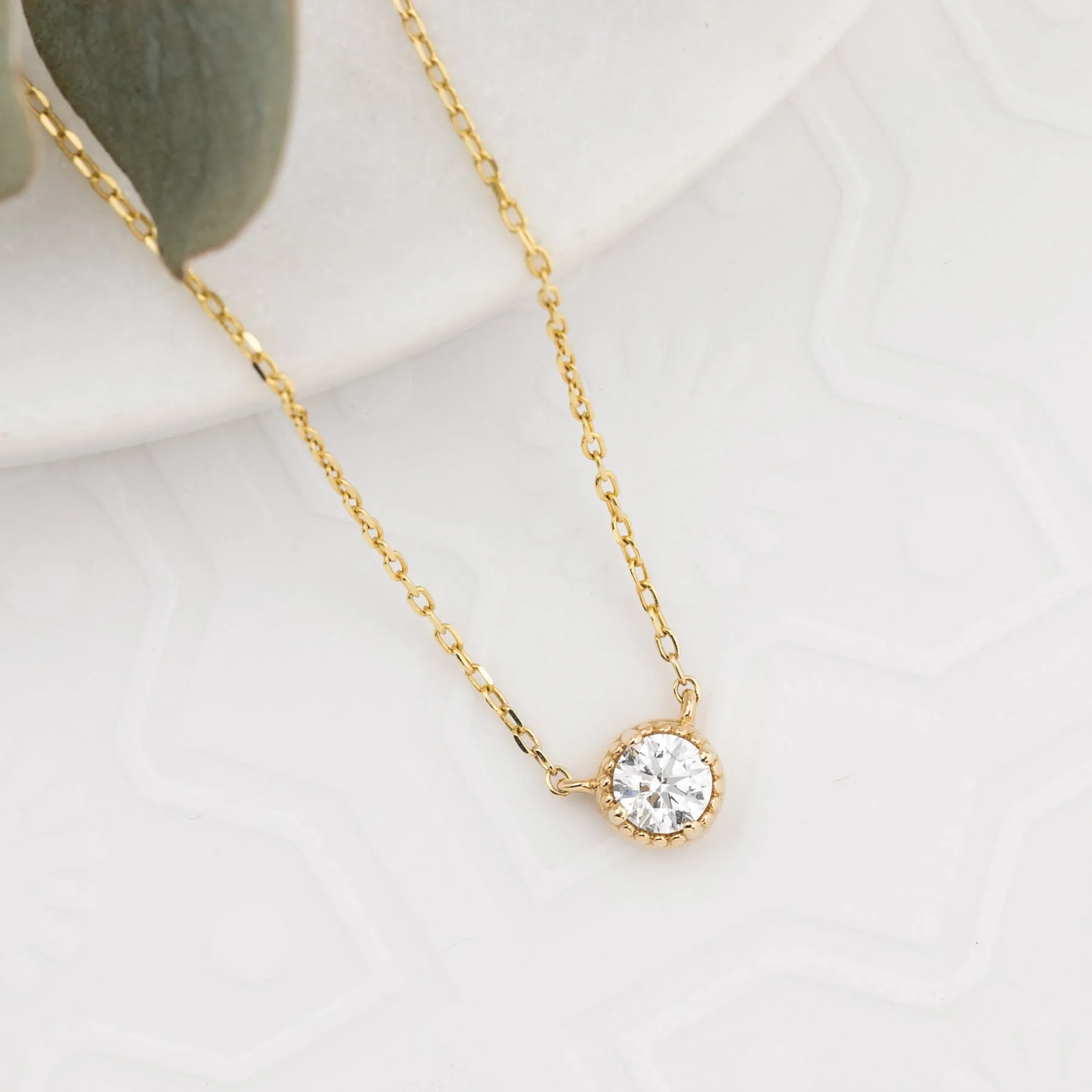 Dahlia 0.30ct GIA Certified Diamond Solitaire Necklace