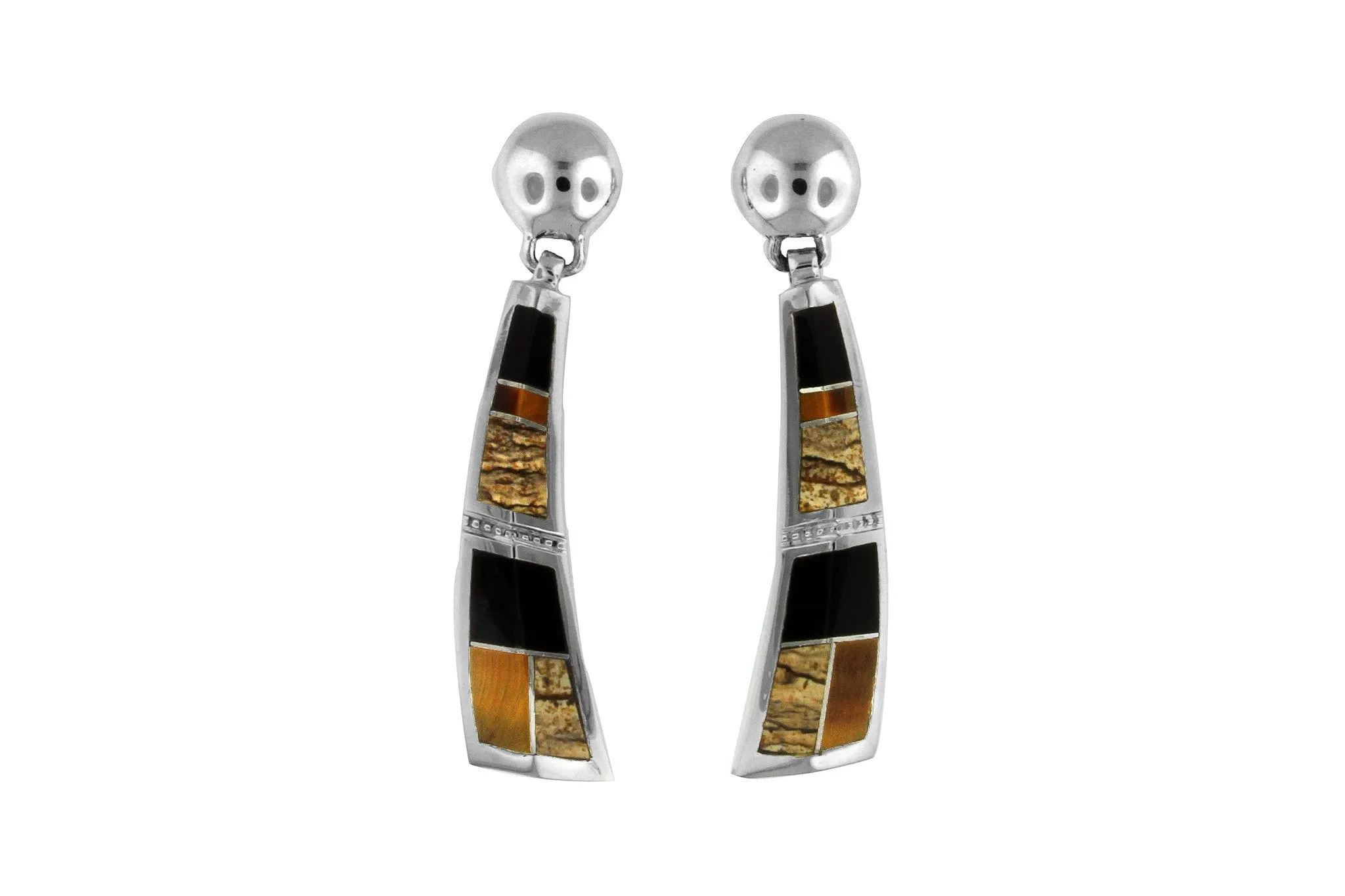 David Rosales Inlaid Native Earth Earrings