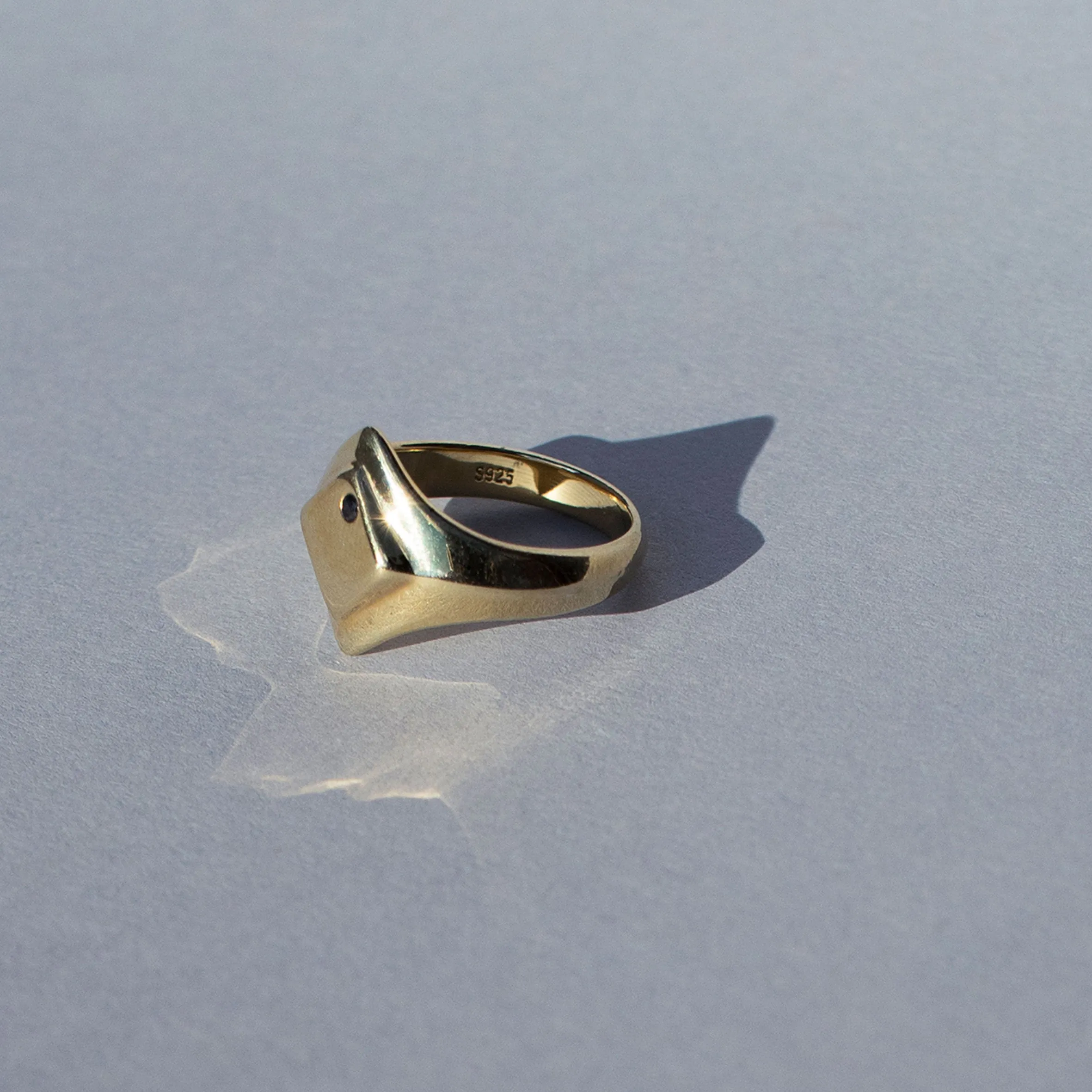 DIAMOND SHAPE SQUARE SIGNET RING