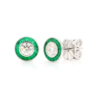 Emerald Stud Earrings