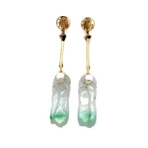Estate Jade and Pearl Earrings at Regard Jewelry in Austin, Texas
