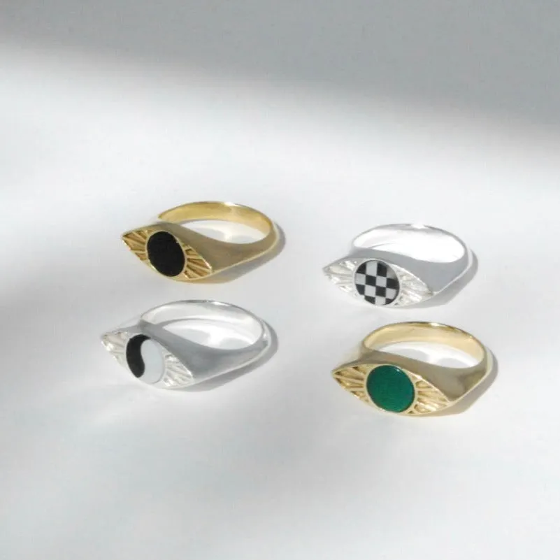 Evil Eye Inlay Ring (5 stone options)