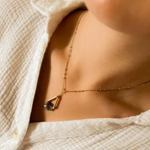 Fluorite Shield Necklace