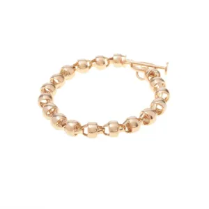GOLD BRACELET - LARGE AFRICAN BEAD