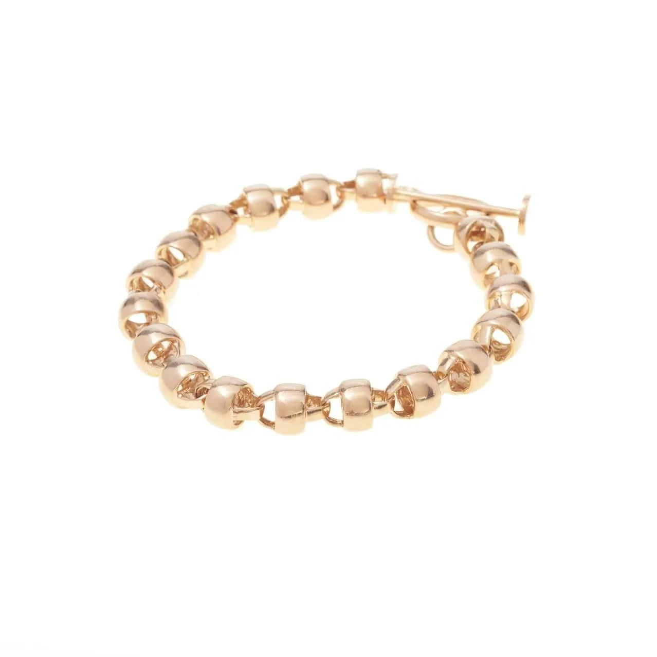 GOLD BRACELET - LARGE AFRICAN BEAD