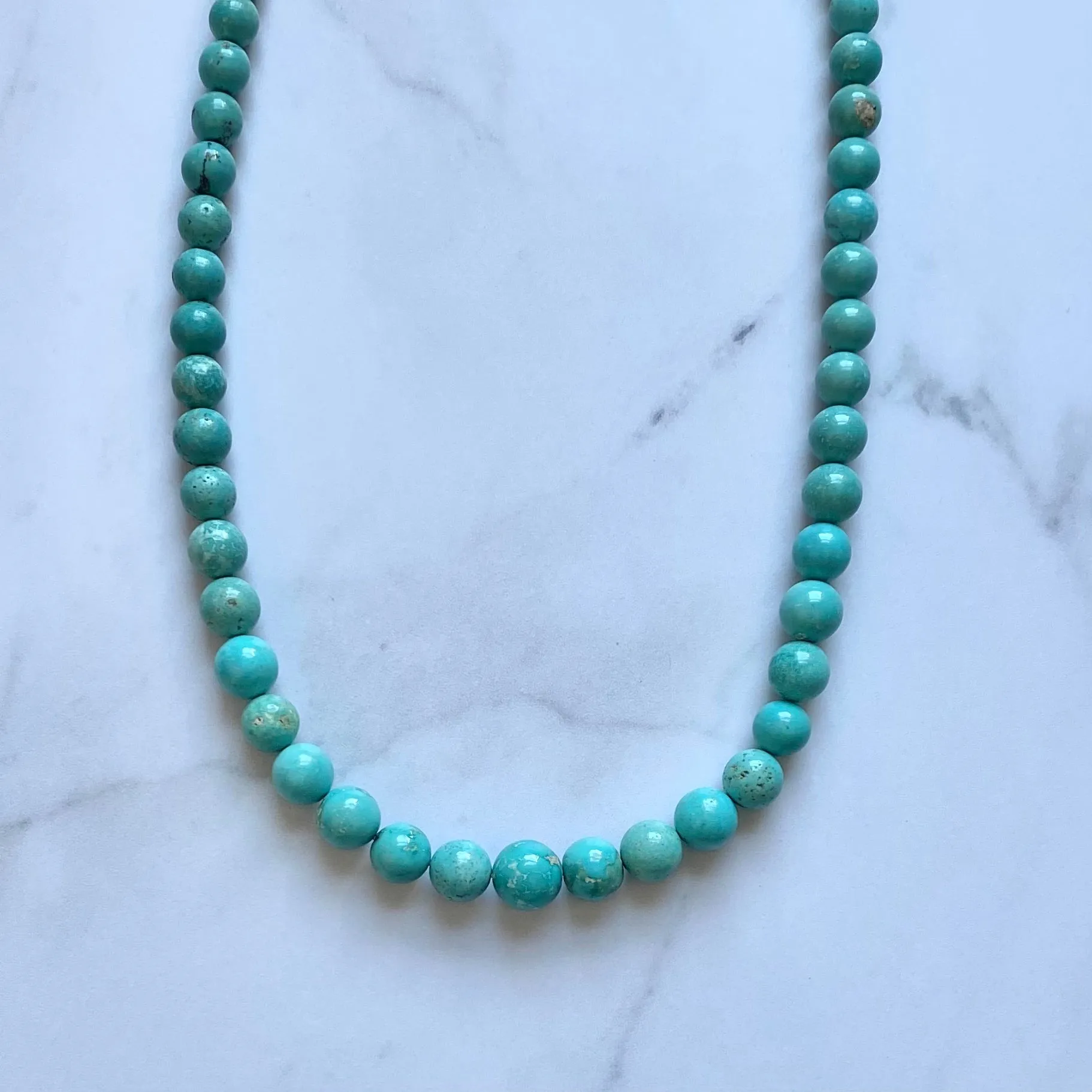 Graduated Round Turquoise Necklace