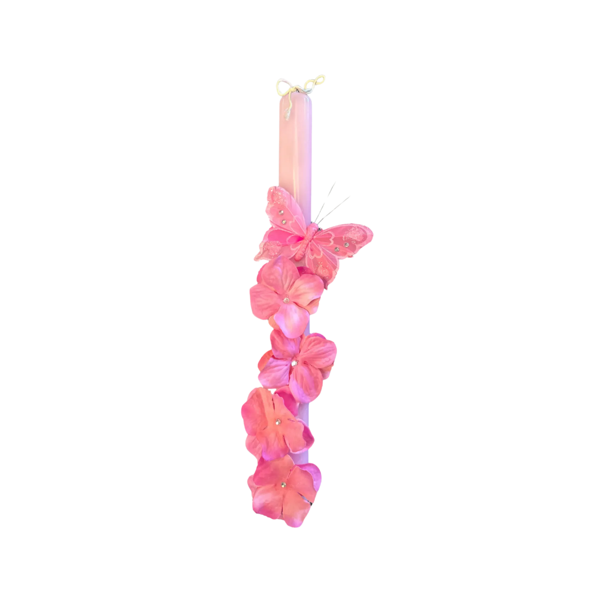 Greek Orthodox Easter Lambades Pinky Pink Butterflies