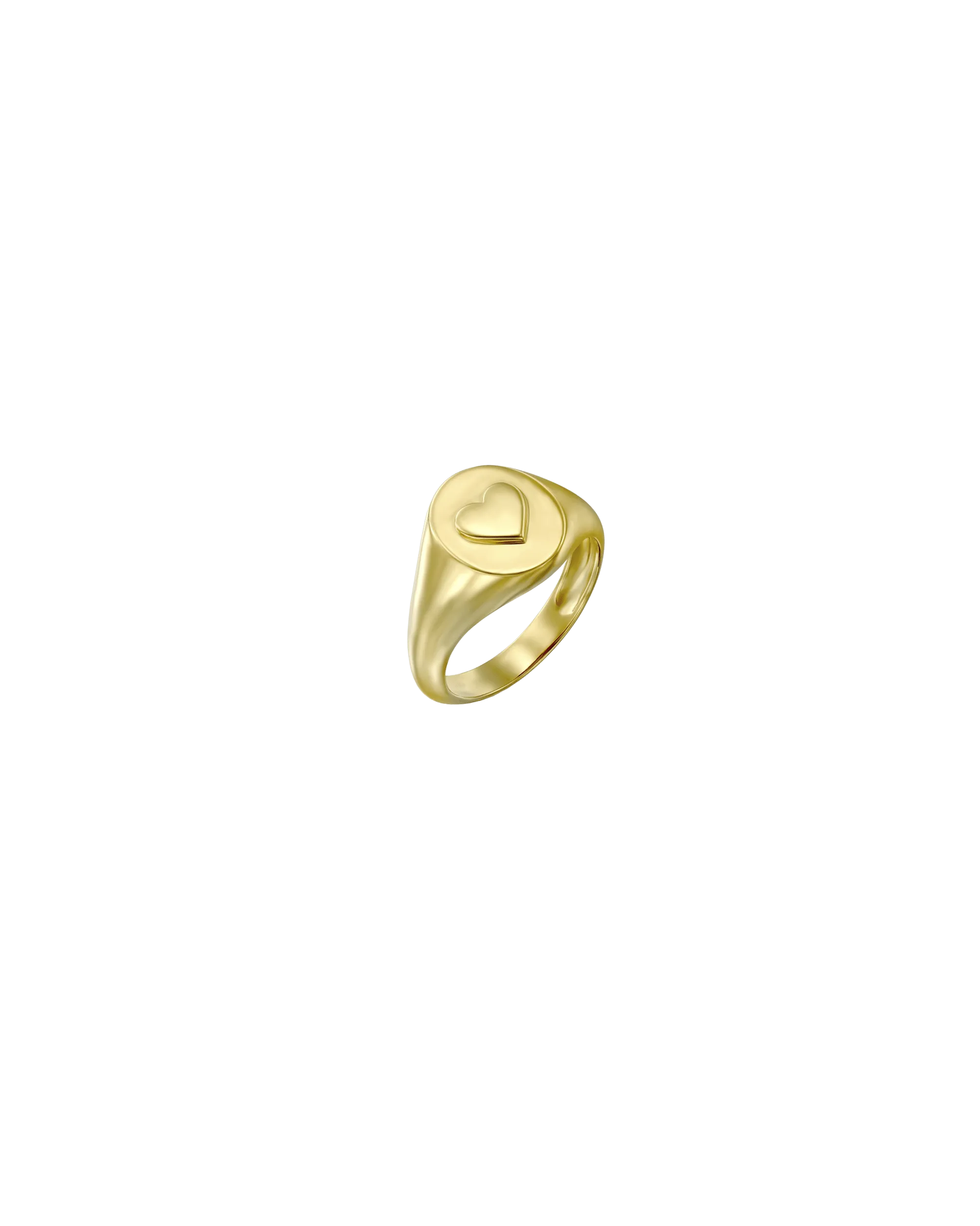 Heart Signet Ring - 925 Sterling Silver