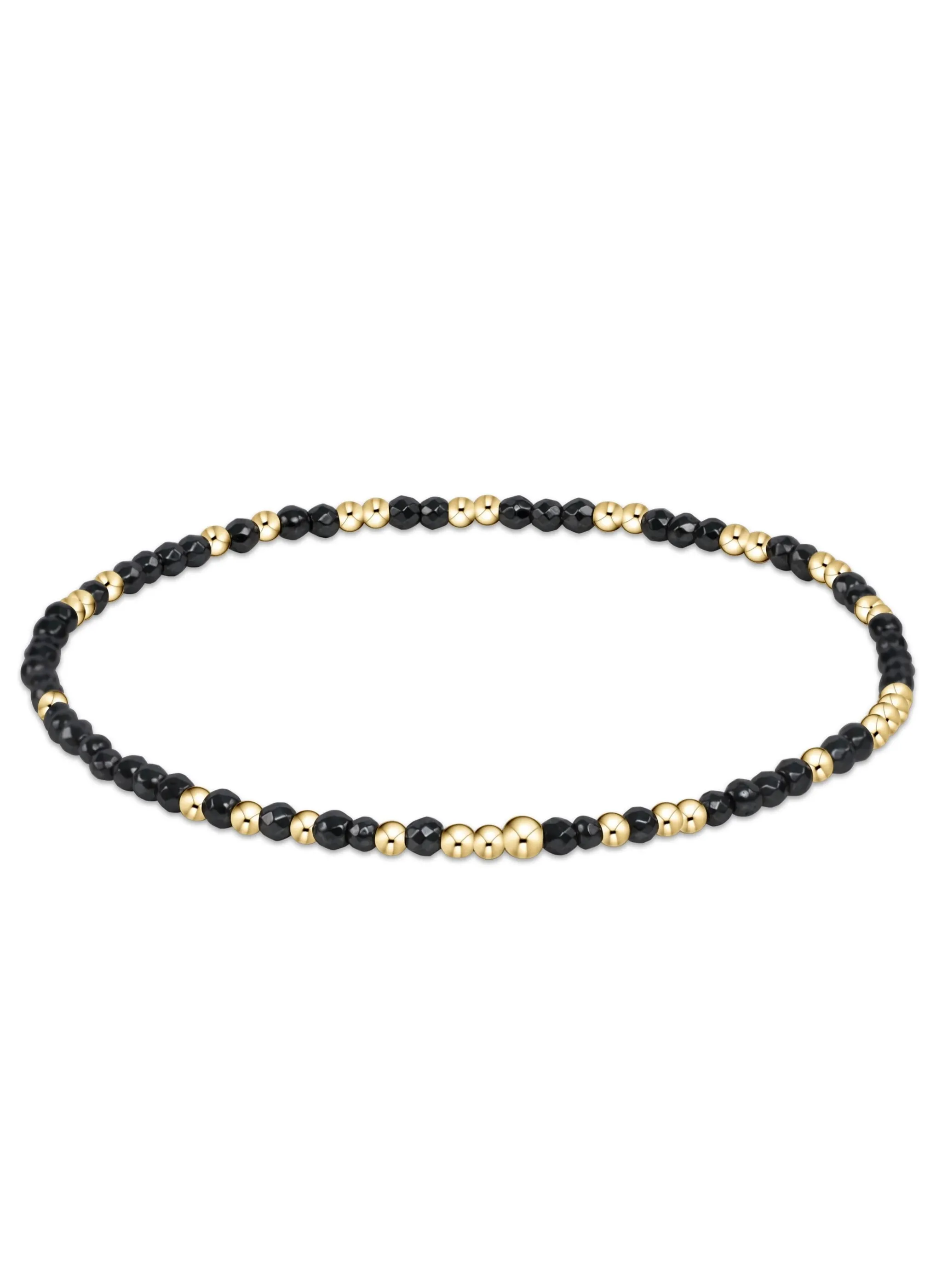 Hope Unwritten Gemstone 2mm Bead Bracelet - Faceted Hematite