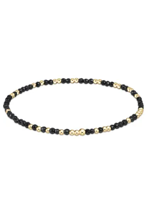 Hope Unwritten Gemstone 2mm Bead Bracelet - Faceted Hematite