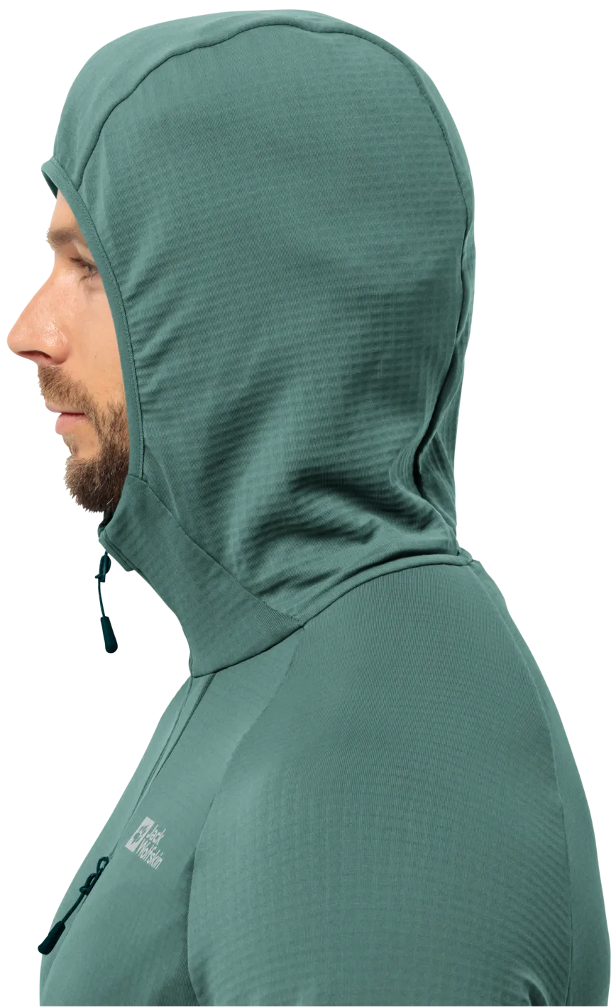 Jack Wolfskin Men&#x27;s Kolbenberg Hooded Full Zip Jade Green | Buy Jack Wolfskin Men&#x27;s Kolbenberg Hooded Full Zip Jade Green here | Outnorth