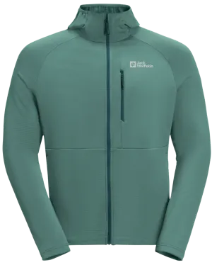 Jack Wolfskin Men&#x27;s Kolbenberg Hooded Full Zip Jade Green | Buy Jack Wolfskin Men&#x27;s Kolbenberg Hooded Full Zip Jade Green here | Outnorth