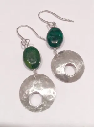Jade & Silver Earrings