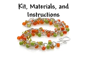 JAMAICAN JOY Shaggy Loops Bracelet Chain Mail Weave Got Maille Kit, includes materials, full color instructions kit0042