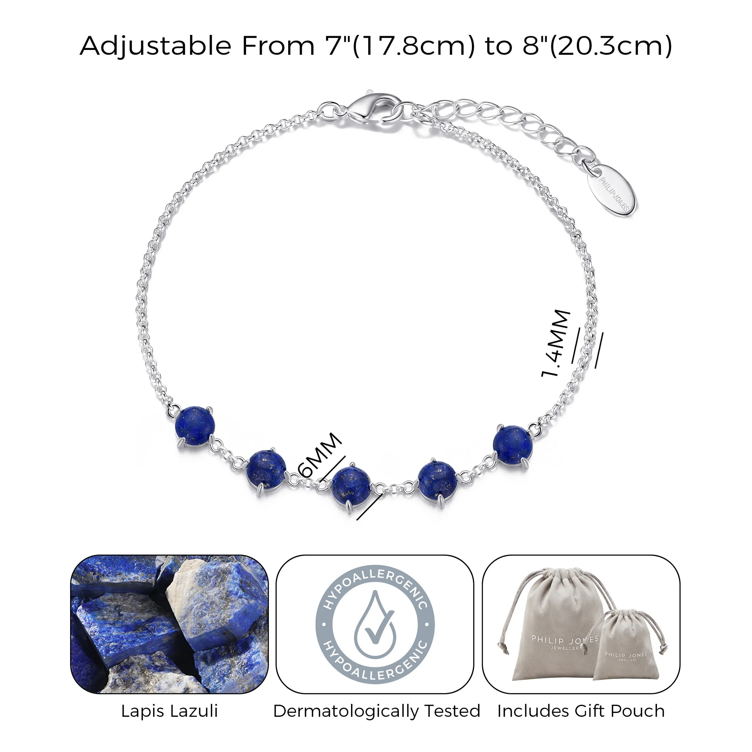 Lapis Lazuli Gemstone Bracelet
