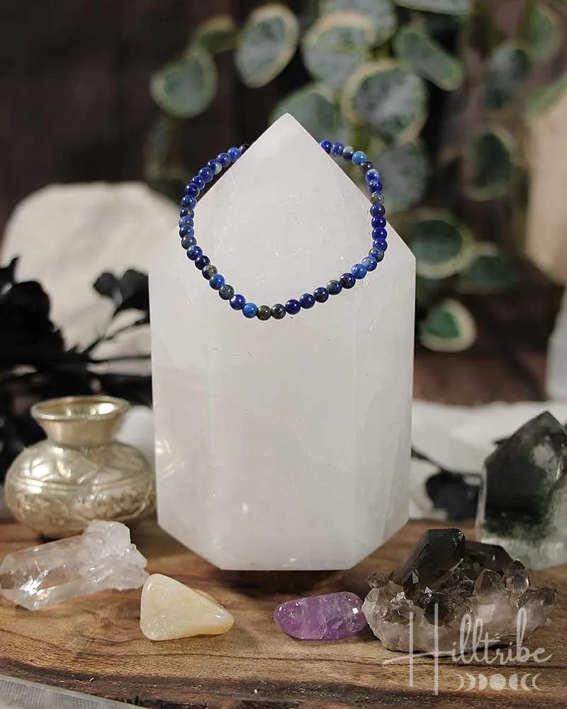 Lapis Lazuli Gemstone Power Bracelet 4mm