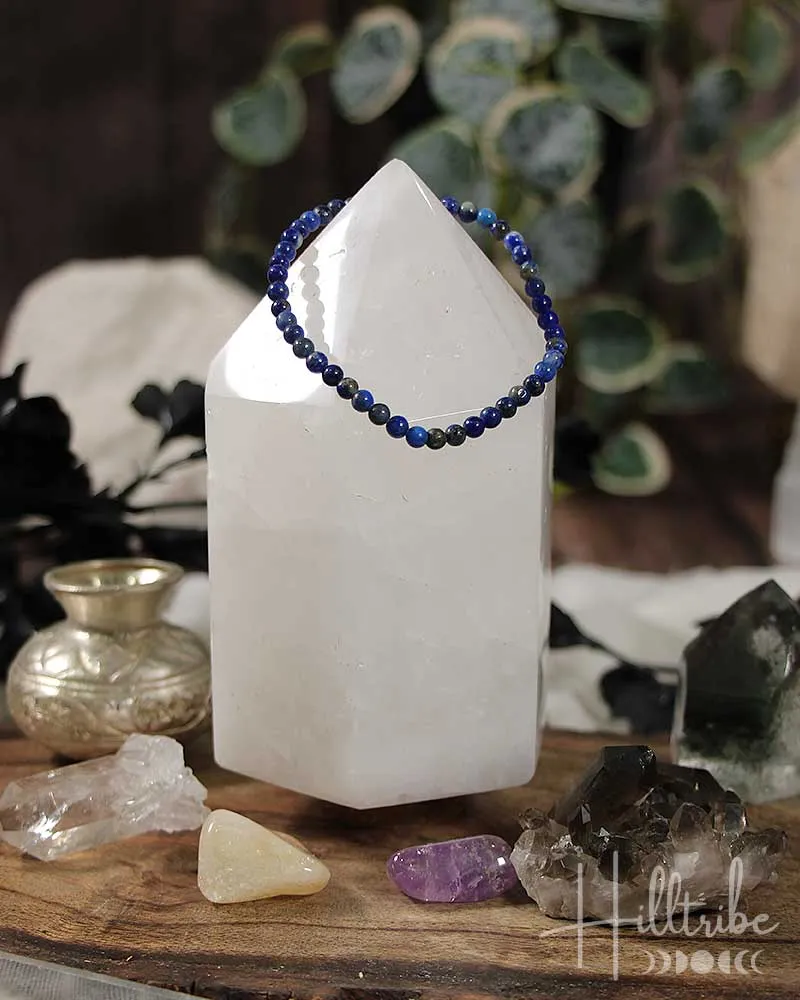 Lapis Lazuli Gemstone Power Bracelet 4mm