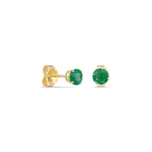 Large Emerald Stud Earrings