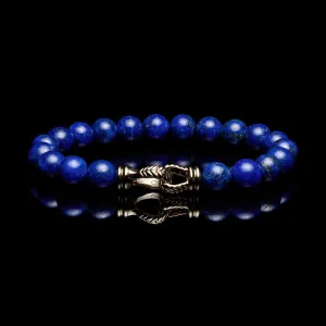 Laurel 18k Gold Lapis Lazuli Beaded Bracelet