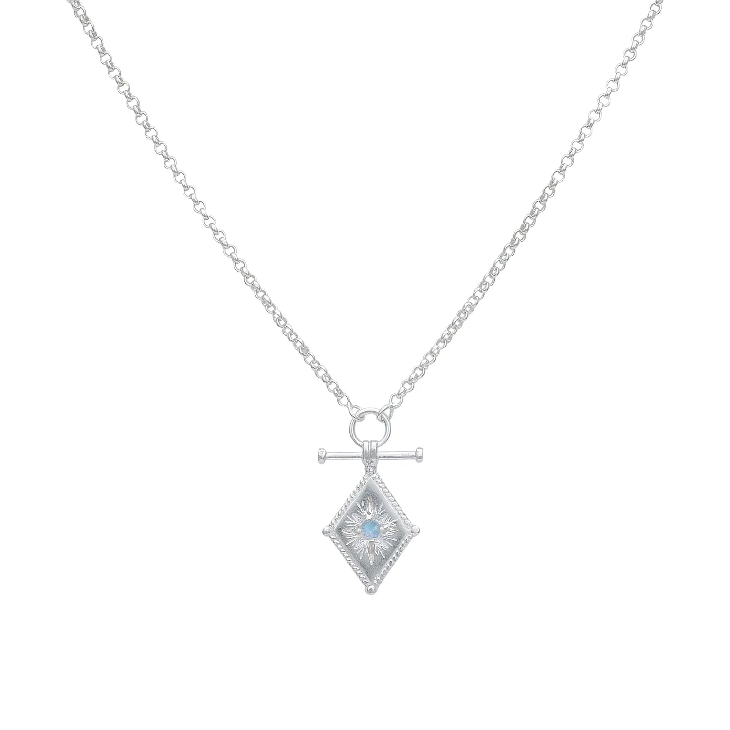 Leon Sterling Silver Rainbow Moonstone Necklace