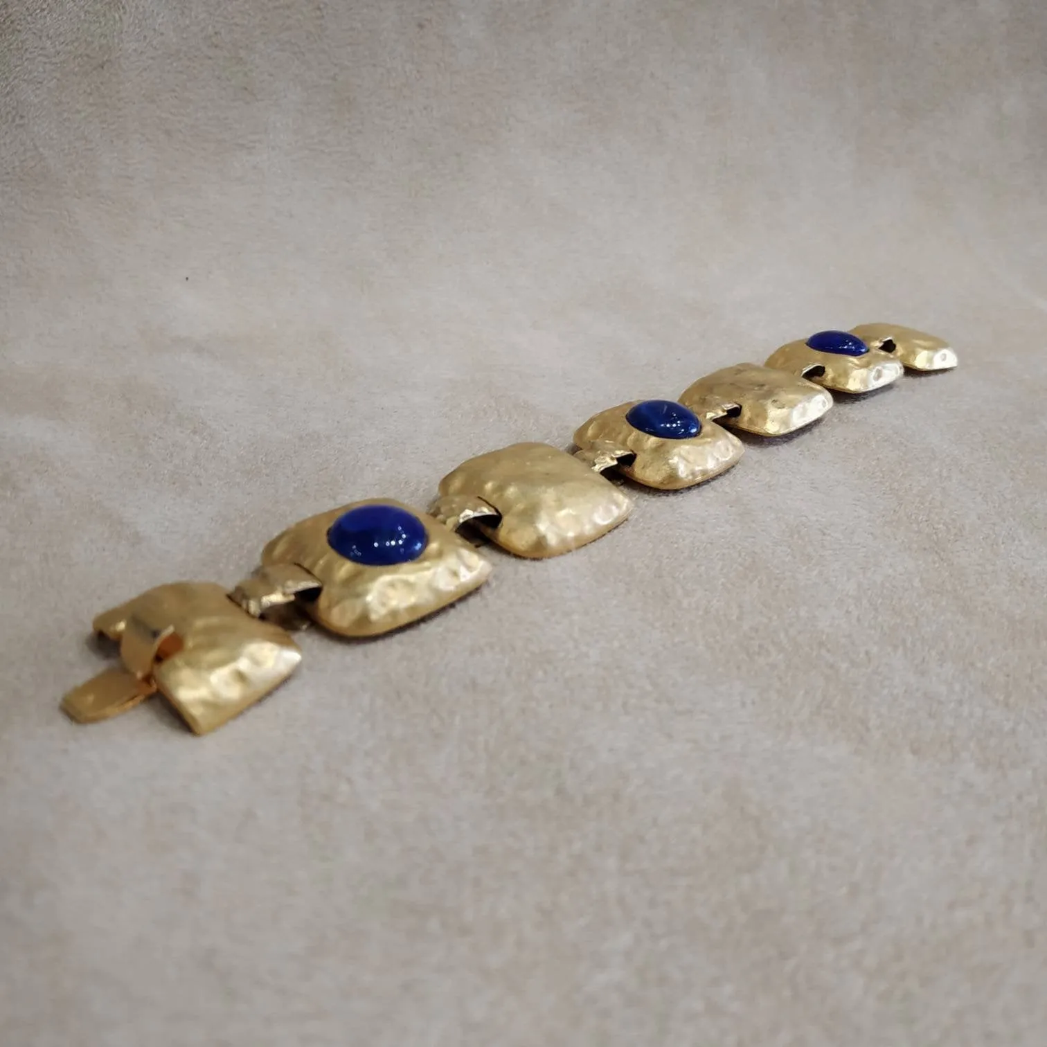 Les Bernard Vintage lapis lazuli gold bracelet