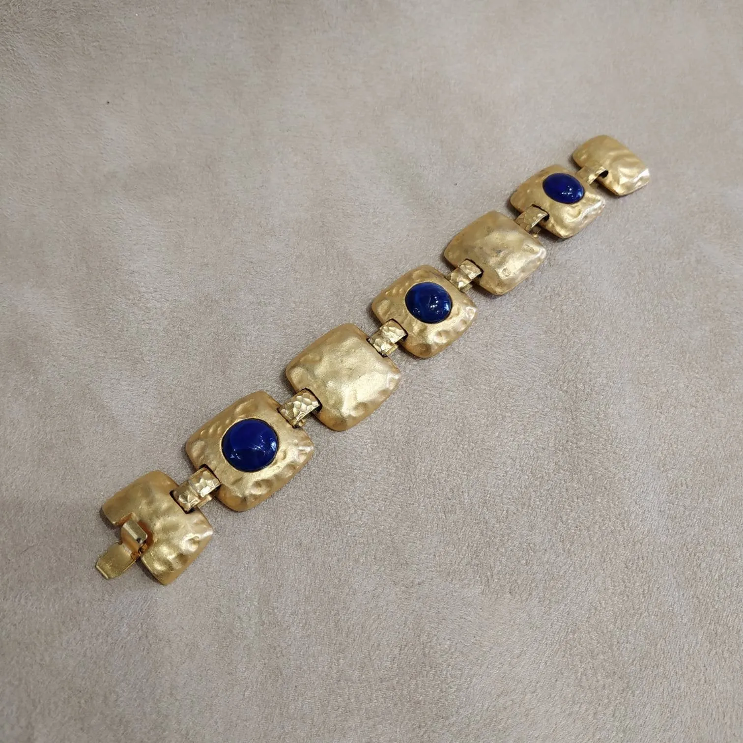 Les Bernard Vintage lapis lazuli gold bracelet