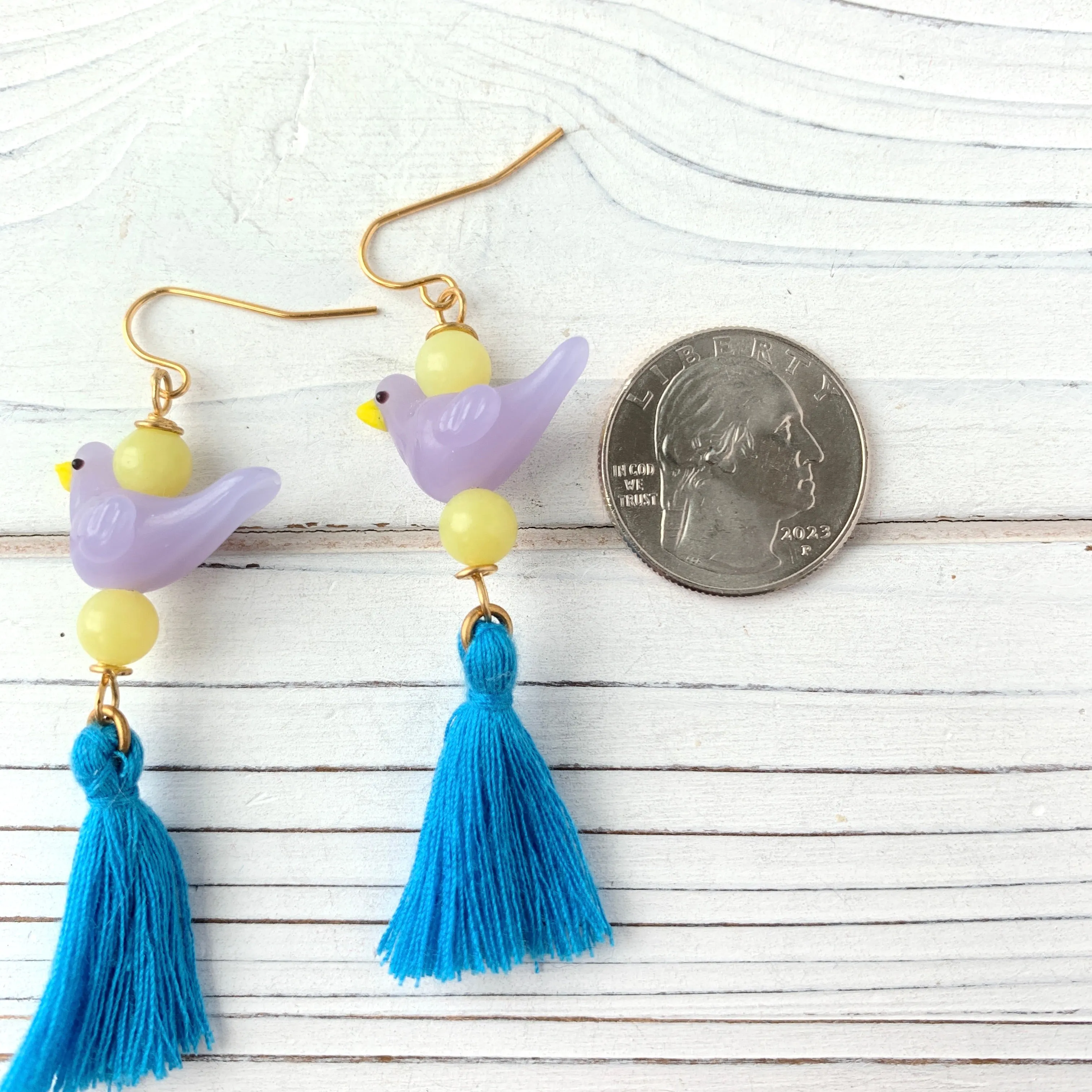 Little Glass Bird Earrings
