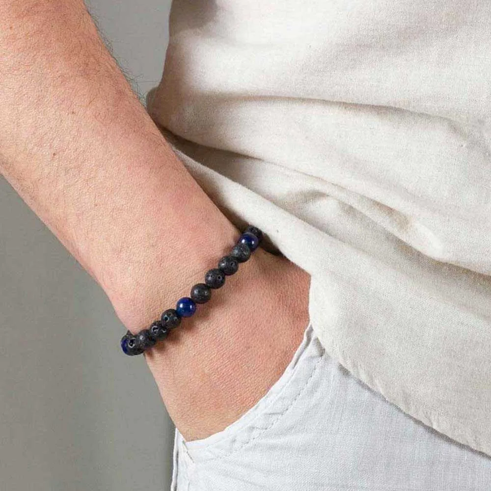 Men Earth Gemstone Bracelet