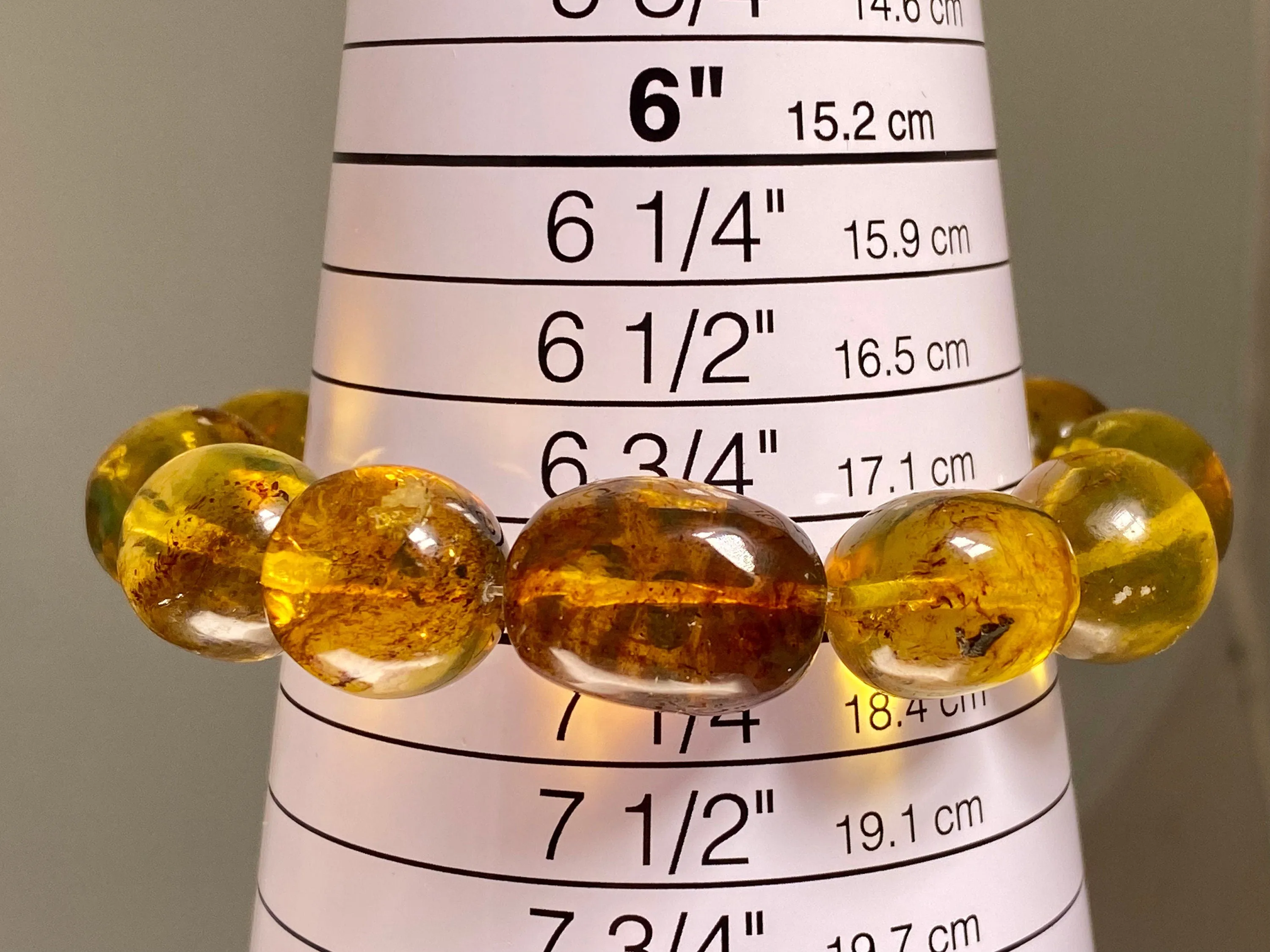 Mexican AMBER Crystal Bracelet - Beaded Bracelet, Handmade Jewelry, Healing Crystals and Stones, 48231