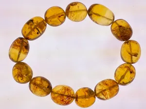 Mexican AMBER Crystal Bracelet - Beaded Bracelet, Handmade Jewelry, Healing Crystals and Stones, 48232