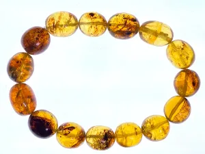 Mexican AMBER Crystal Bracelet - Beaded Bracelet, Handmade Jewelry, Healing Crystals and Stones, 48249