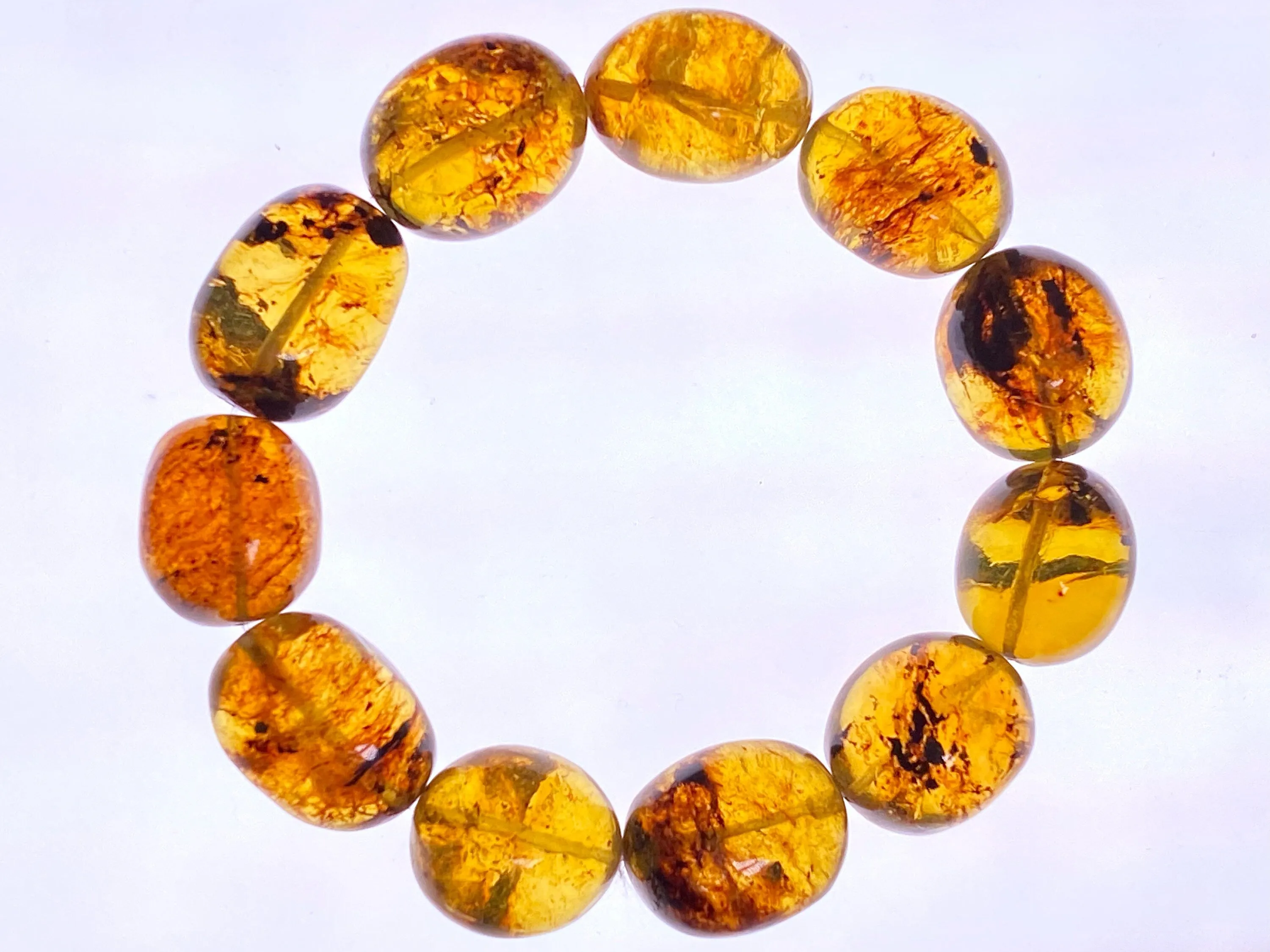Mexican AMBER Crystal Bracelet - Beaded Bracelet, Handmade Jewelry, Healing Crystals and Stones, 48260