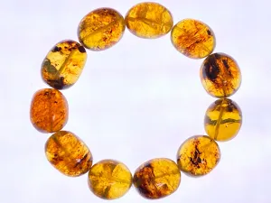 Mexican AMBER Crystal Bracelet - Beaded Bracelet, Handmade Jewelry, Healing Crystals and Stones, 48260