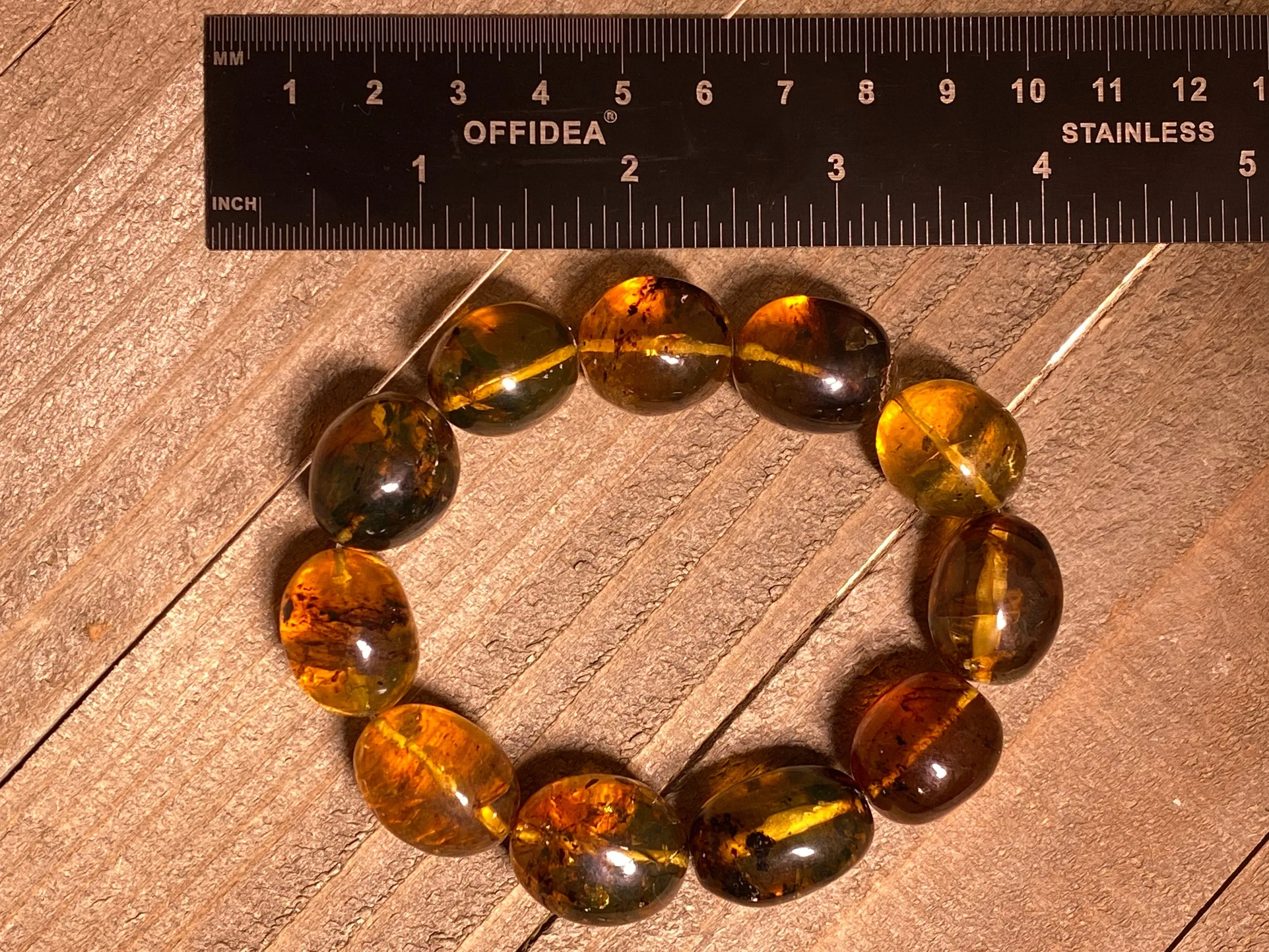 Mexican AMBER Crystal Bracelet - Beaded Bracelet, Handmade Jewelry, Healing Crystals and Stones, 48260