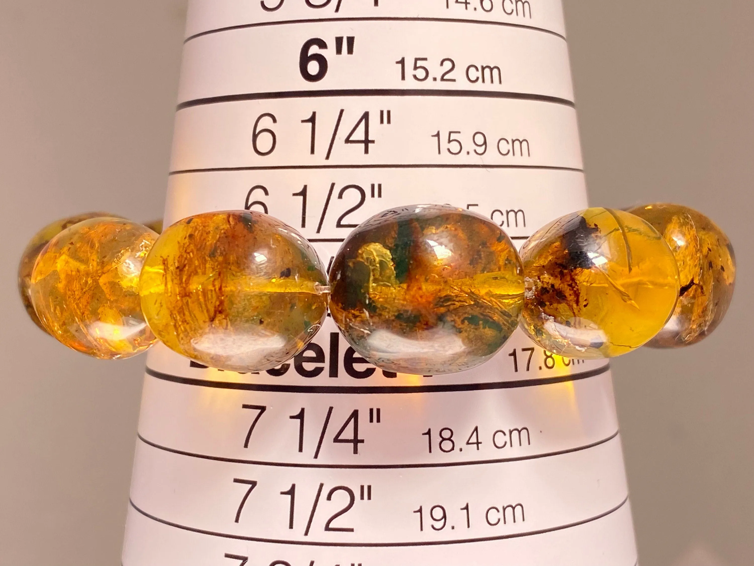 Mexican AMBER Crystal Bracelet - Beaded Bracelet, Handmade Jewelry, Healing Crystals and Stones, 48260