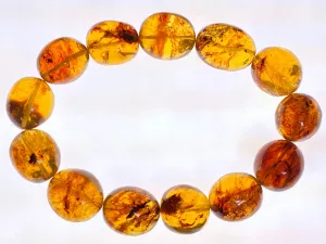 Mexican AMBER Crystal Bracelet - Beaded Bracelet, Handmade Jewelry, Healing Crystals and Stones, 48262