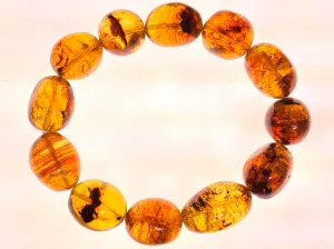 Mexican AMBER Crystal Bracelet - Beaded Bracelet, Handmade Jewelry, Healing Crystals and Stones, 48269