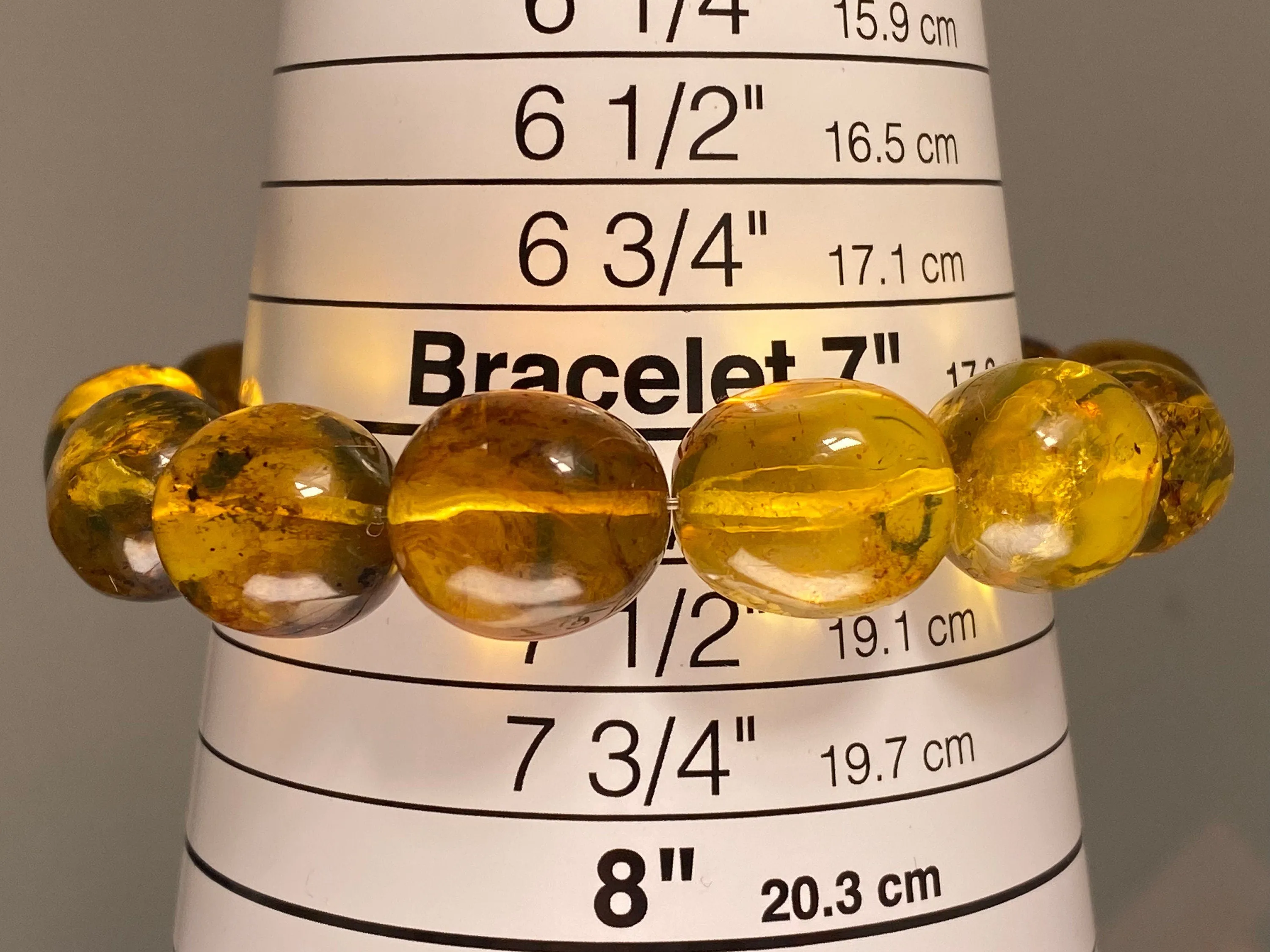 Mexican AMBER Crystal Bracelet - Beaded Bracelet, Handmade Jewelry, Healing Crystals and Stones, 48273