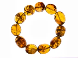 Mexican AMBER Crystal Bracelet - Beaded Bracelet, Handmade Jewelry, Healing Crystals and Stones, 48444