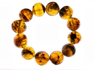 Mexican AMBER Crystal Bracelet - Beaded Bracelet, Handmade Jewelry, Healing Crystals and Stones, 48458