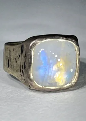 Moonstone Rainbow Ring